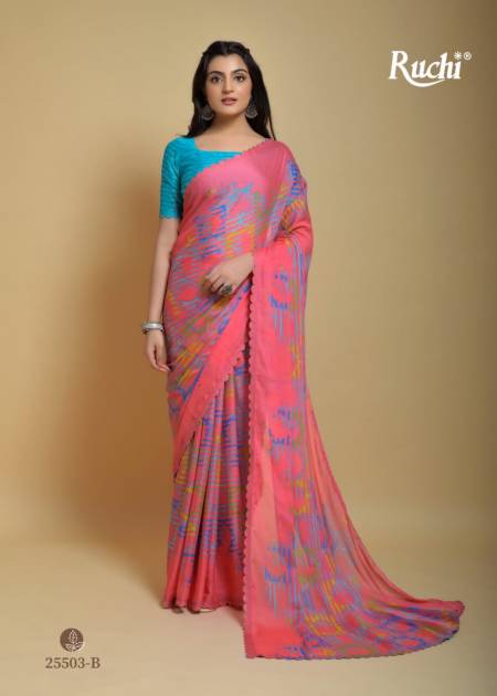  Raagsutra By Ruchi Silk Georgette Printed Sarees Catalog